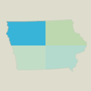 Northwest Iowa boating map.