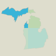 Northwest Michigan boating map.