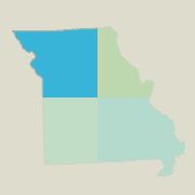 Northwest Missouri boating map.