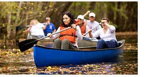 Canoes on a Casual Canoeing Trip