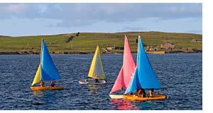 Sailboats Sailing in a Bay