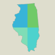 Illinois locator map - boat rentals.