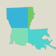 Louisiana locator map - boating opportunities.