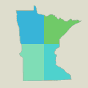 Minnesota locator map - boating opportunities.