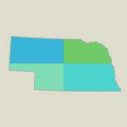 Nebraska locator map - boating opportunities.