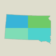 South Dakota locator map - boating opportunities.