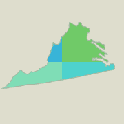 Virginia locator map - boating opportunities.