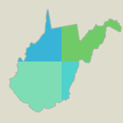 West Virginia locator map - boating opportunities.